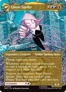 (209)■ボーダーレス■《グウェン・ステイシー/Gwen Stacy》/《ゴースト・スパイダー/Ghost-Spider》[SPM-BF] 赤R