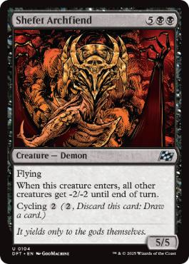 《シェフェトの大悪鬼/Shefet Archfiend》[DFT] 黒U
