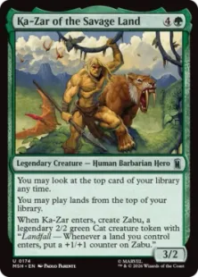 《サヴェッジ・ランドのケイザー/Ka-Zar of the Savage Land》[MSH] 緑U