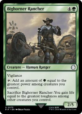 《ビッグホーナーの牧場主/Bighorner Rancher》[PIP] 緑U