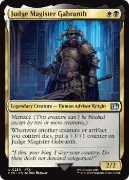 《ジャッジマスター、ガブラス/Judge Magister Gabranth》[FIN] 金U