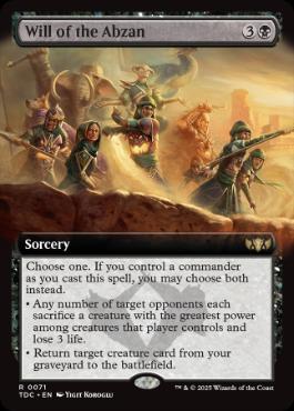 ■拡張アート■《アブザンの意志/Will of the Abzan》[TDC] 黒R