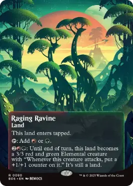 (080)■ボーダーレス■《怒り狂う山峡/Raging Ravine》[EOS] 土地R