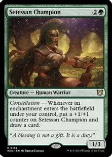 《セテッサの勇者/Setessan Champion》[WOC] 緑R