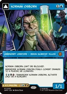 ■ボーダーレス■《ノーマン・オズボーン/Norman Osborn》/《グリーンゴブリン/Green Goblin》[SPM-BF] 青R
