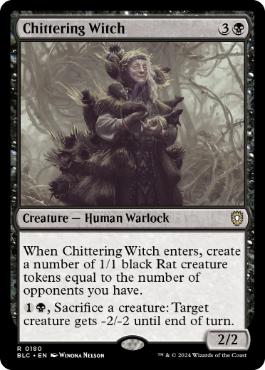 《さえずる魔女/Chittering Witch》[BLC] 黒R
