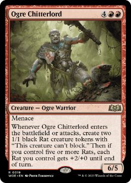 《オーガの囀王/Ogre Chitterlord》[WOE] 赤R