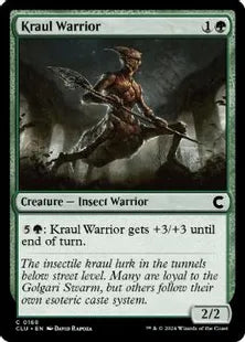 (168)《クロールの戦士/Kraul Warrior》[CLU] 緑C