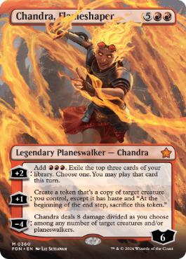 ■ボーダーレス■《整炎師、チャンドラ/Chandra, Flameshaper》[FDN-BF] 赤R