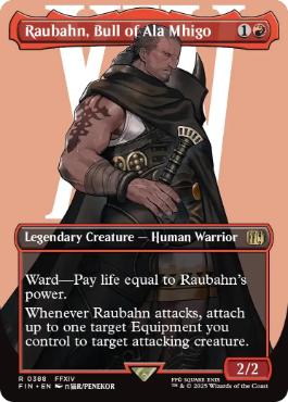 ■ボーダーレス■《アラミゴの猛牛、ラウバーン/Raubahn, Bull of Ala Mhigo》[FIN-BF] 赤R
