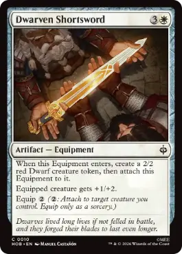 《ドワーフの小剣/Dwarven Shortsword》[HOB] 白C