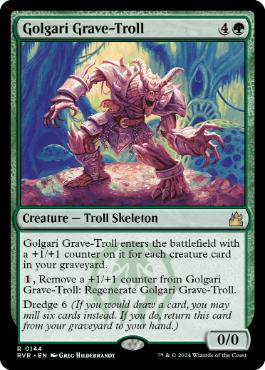 《ゴルガリの墓トロール/Golgari Grave-Troll》[RVR] 緑R