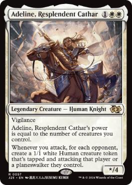 《輝かしい聖戦士、エーデリン/Adeline, Resplendent Cathar》[J25] 白R