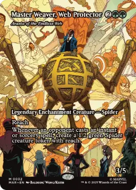 ■ボーダーレス■《ウェブの守護者 マスター・ウィーバー/Master Weaver, Web Protector》//《終わりなき巣網のアラスタ/Arasta of the Endless Web》[MAR] 緑