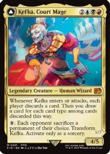 《人造魔導士、ケフカ/Kefka, Court Mage》/《破壊の化身、ケフカ/Kefka, Ruler of Ruin》[FIN] 金R