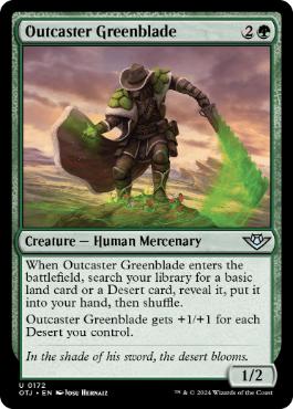 《荒野無頼団の緑刃/Outcaster Greenblade》[OTJ] 緑U