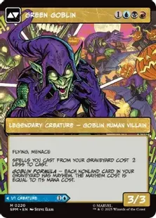 ■ボーダーレス■《ノーマン・オズボーン/Norman Osborn》/《グリーンゴブリン/Green Goblin》[SPM-BF] 青R