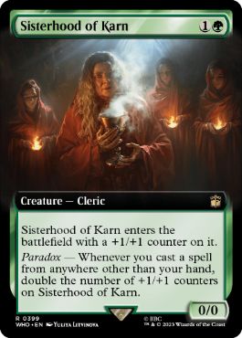 ■拡張アート■《カーンのシスターフッド/Sisterhood of Karn》[WHO-BF] 緑R