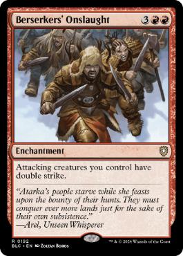《狂戦士たちの猛攻/Berserkers' Onslaught》[BLC] 赤R