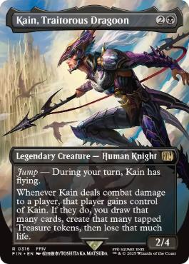 ■ボーダーレス■《苦悩の竜騎士、カイン/Kain, Traitorous Dragoon》[FIN-BF] 黒R