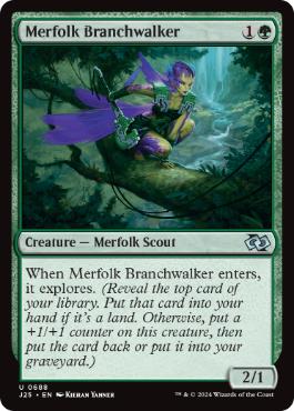 《マーフォークの枝渡り/Merfolk Branchwalker》[J25] 緑U