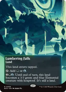 (069)■ボーダーレス■《伐採地の滝/Lumbering Falls》[EOS] 土地R