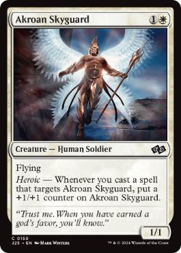 《アクロスの空護衛/Akroan Skyguard》[J25] 白C
