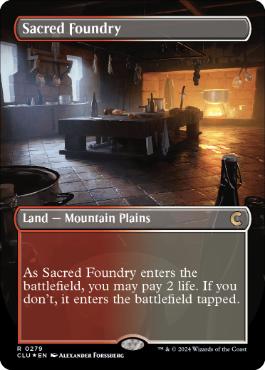 【Foil】(279)■ボーダーレス■《聖なる鋳造所/Sacred Foundry》[CLU] 土地R