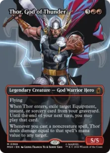 ■ボーダーレス■《雷神、ソー/Thor, God of Thunder》[MSH-BF] 赤R (コピー)