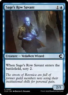 (097)《賢者街の学者/Sage's Row Savant》[CLU] 青C
