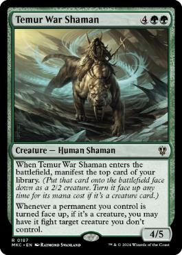 《ティムールの戦巫師/Temur War Shaman》[MKC] 緑R