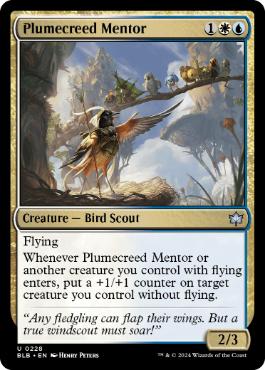 《羽信隊の導師/Plumecreed Mentor》[BLB] 金U