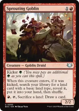 《芽吹くゴブリン/Sprouting Goblin》[EOC] 赤U