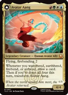 《アバター・アン/Avatar Aang》/《根源の達人、アン/Aang, Master of Elements》[TLA] 金R