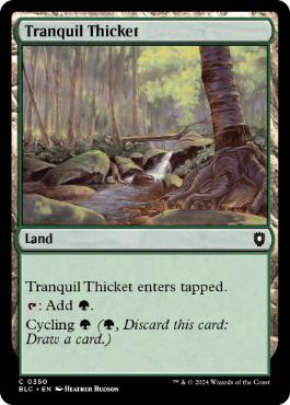 《平穏な茂み/Tranquil Thicket》[BLC] 土地C