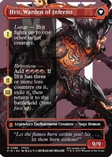 (385)■ボーダーレス■《イフリートのドミナント、クライヴ/Clive, Ifrit's Dominant》/《火の召喚獣、イフリート/Ifrit, Warden of Inferno》[FIN-BF] 赤R
