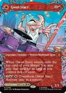 (209)■ボーダーレス■《グウェン・ステイシー/Gwen Stacy》/《ゴースト・スパイダー/Ghost-Spider》[SPM-BF] 赤R