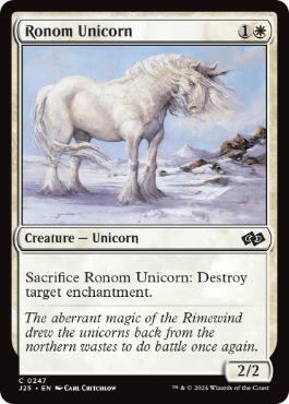《ロノムの一角獣/Ronom Unicorn》[J25] 白C
