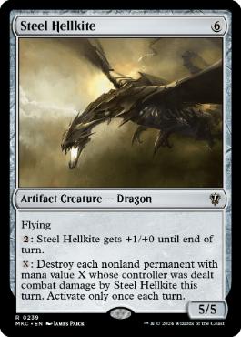 《鋼のヘルカイト/Steel Hellkite》[MKC] 茶R