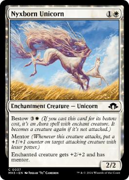 《ニクス生まれの一角獣/Nyxborn Unicorn》[MH3] 白C