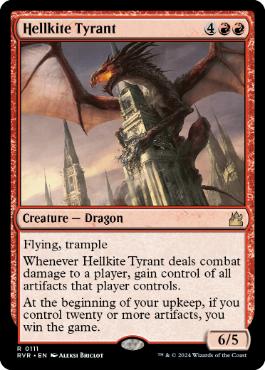 《ヘルカイトの暴君/Hellkite Tyrant》[RVR] 赤R