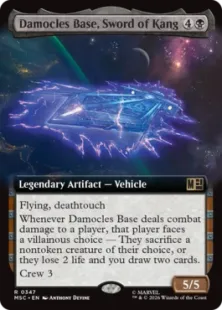 ■拡張アート■《カーンの剣、ダモクレス基地/Damocles Base, Sword of Kang》[MSC] 黒R