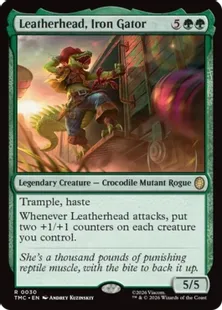《アイアンゲーター、レザーヘッド/Leatherhead, Iron Gator》[TMC] 緑R