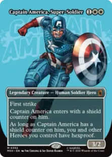 ■ボーダーレス■《スーパーソルジャー、キャプテン・アメリカ/Captain America, Super-Soldier》[MSH-BF] 白R
