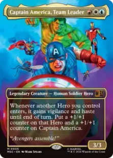■ボーダーレス■《チームのリーダー、キャプテン・アメリカ/Captain America, Team Leader》[MSC] 金R