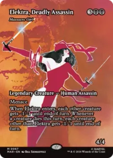 ■ボーダーレス■《命取りな暗殺者、エレクトラ/Elektra, Deadly Assassin》//《虐殺少女/Massacre Girl》[MAR] 黒R