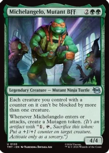 《ミュータントの親友、ミケランジェロ/Michelangelo, Mutant BFF》[TMT] 緑U