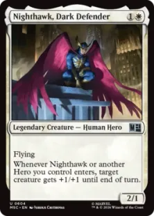 《闇の守護者、ナイトホーク/Nighthawk, Dark Defender》[MSC] 白U