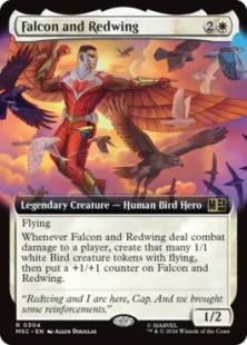■拡張アート■《ファルコンとレッドウイング/Falcon and Redwing》[MSC] 白R