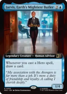 ■拡張アート■《地球最強の執事、ジャービス/Jarvis, Earth's Mightiest Butler》[MSC] 青R